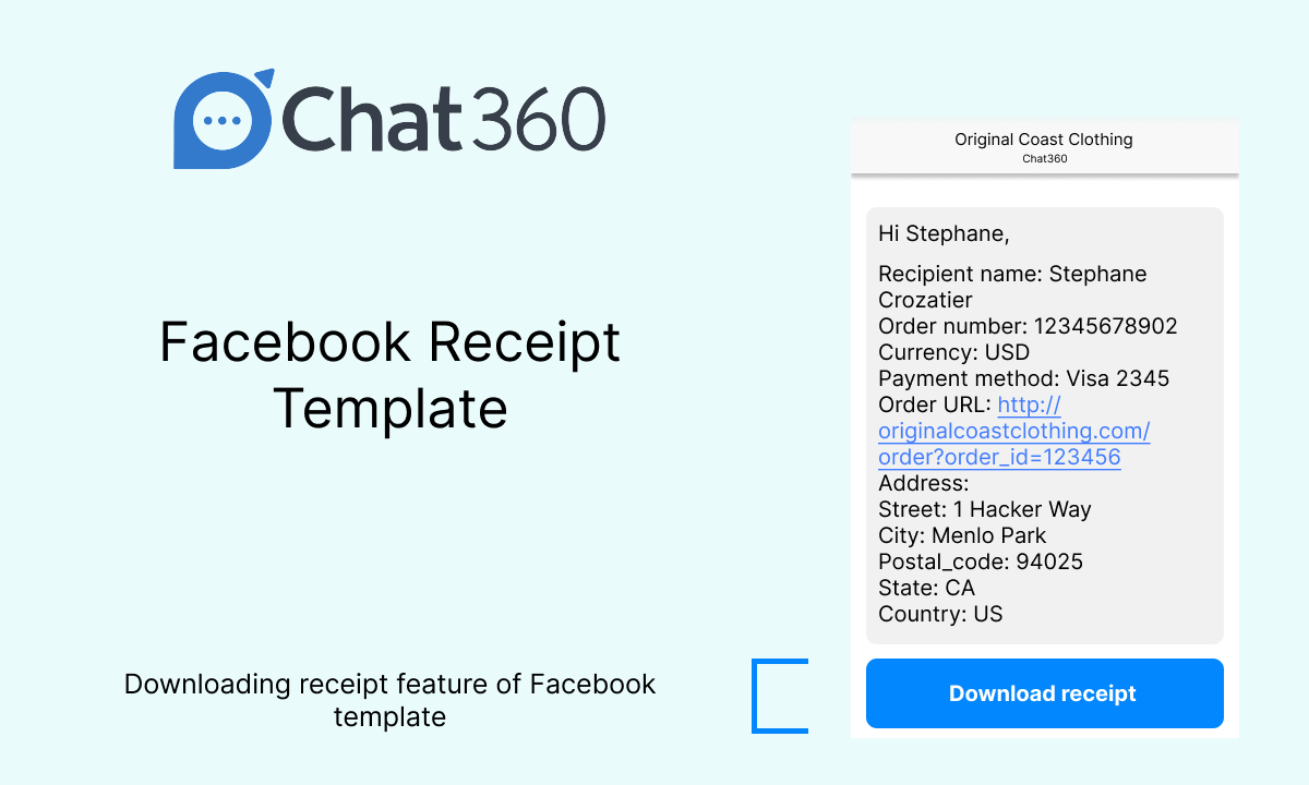 Facebook Receipt Template