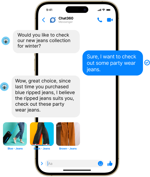 Facebook Chatbot for ecommerce