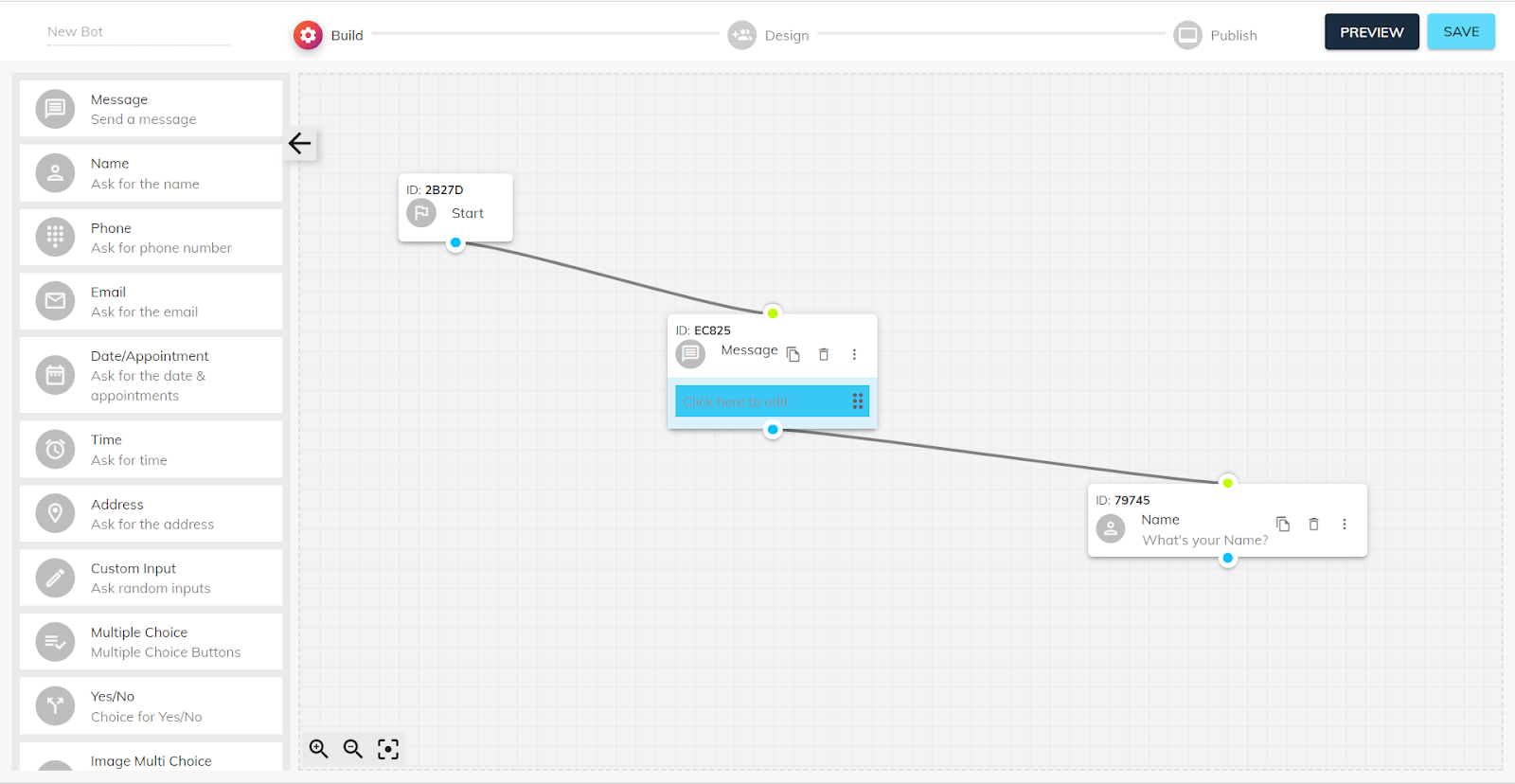 Facebook Messenger Bot flow