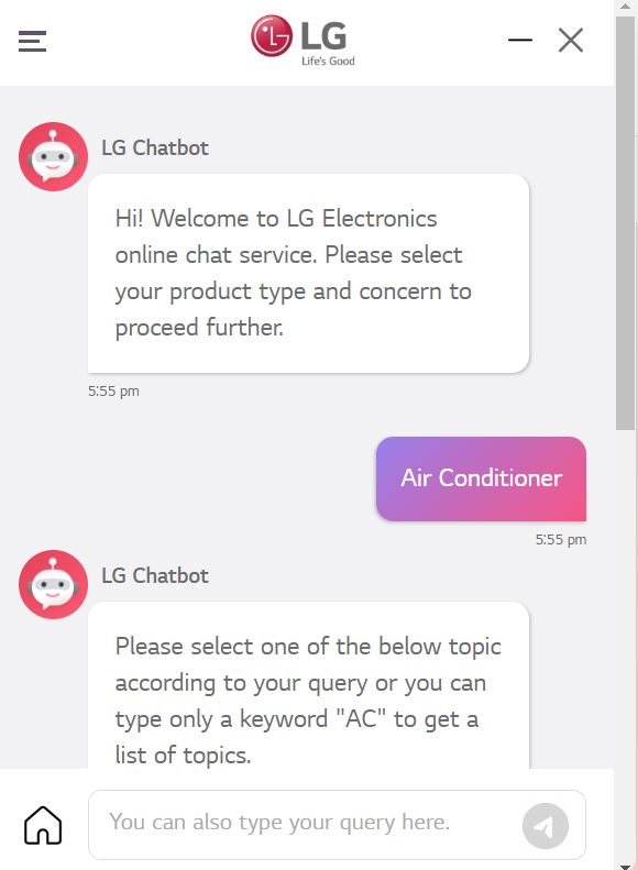 LG Chatbot